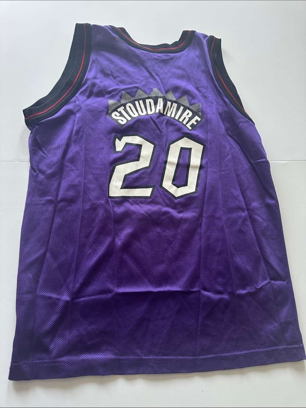 Z—Champion Purple Mesh Basketball Jersey with Red Accent - Picture 8 of 16